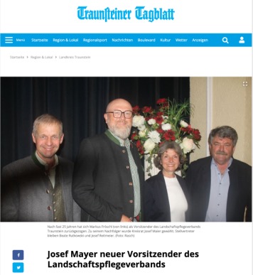Josef Mayer neuer Vorsitzender des Landschaftspflegeverbands
